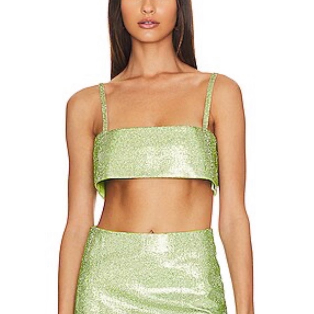 Rhinestone Embellished Cropped Top
